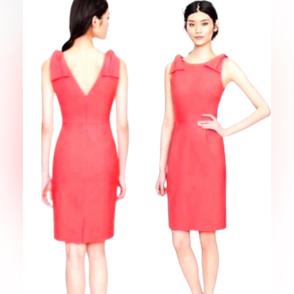 J.Crew Pink origami bow sheath dress, size 6